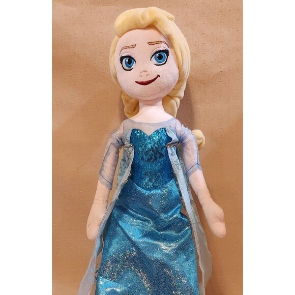 ELSA Doll Frozen 20" Plush Doll Snowflake Dress Disney - Picture 3 of 10